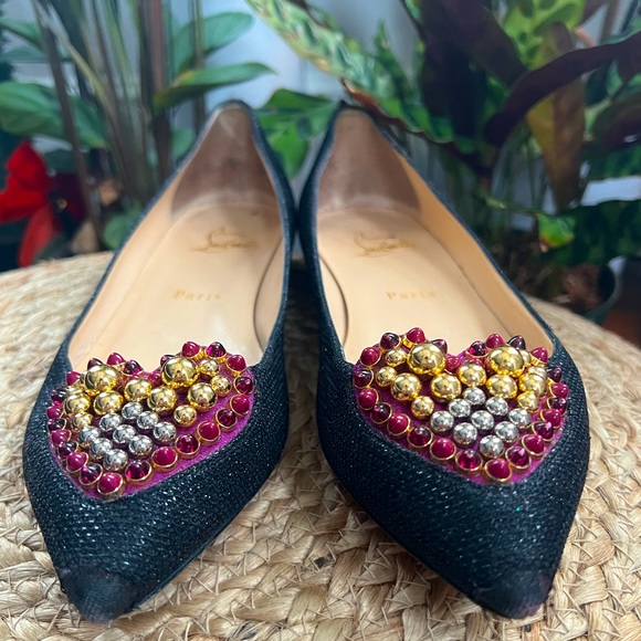 Coramia Flat black glitter ballerina - Picture 2 of 12